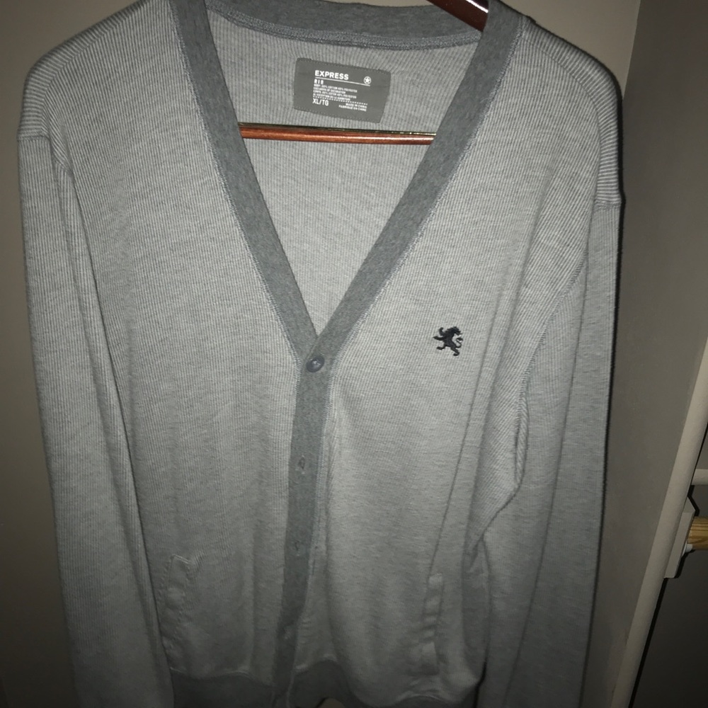 Size XL Men’s Grey Express Cardigan